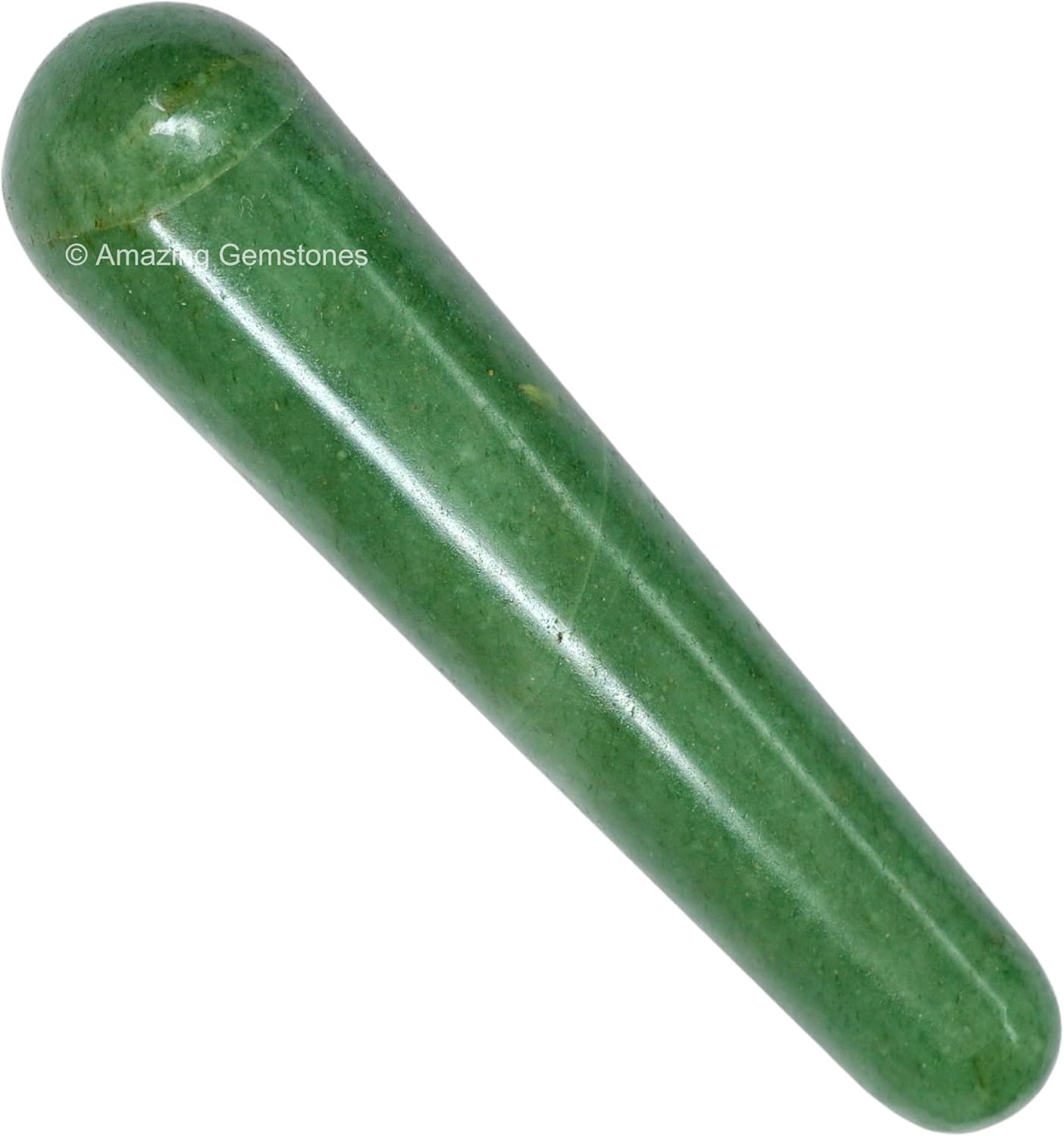 Amazing Gemstone Green Aventurine Crystal Wand Massage Stick - Pelvic Wand Gua Sha for Adults - Crystals and Healing Stones Massage Wands for Adults Gifts (Smooth)