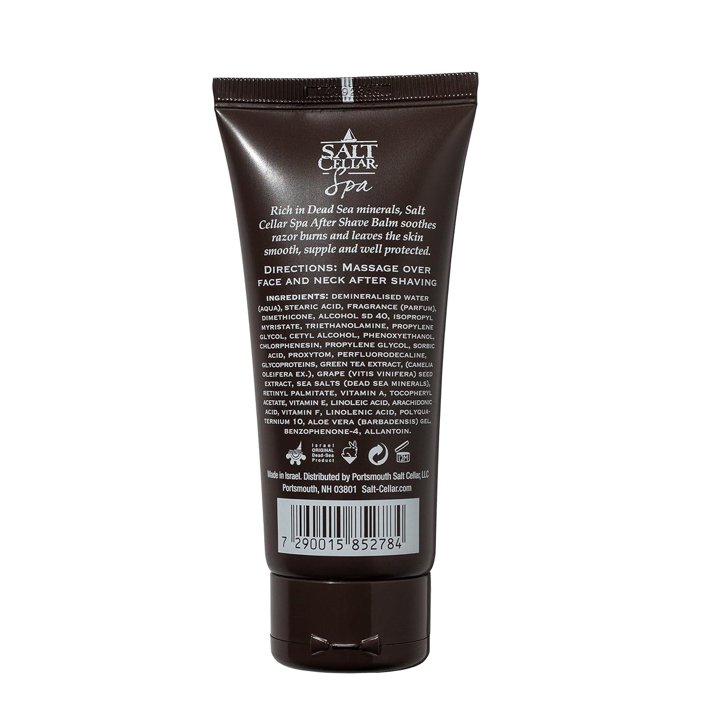 Salt Cellar Dead Sea Aftershave Balm – All Natural Men’s After Shave Balm Enriched with Dead Sea Minerals – Soothes Razor Burns and Leaves Skin Smooth, Supple and Well Protected – Paraben Free