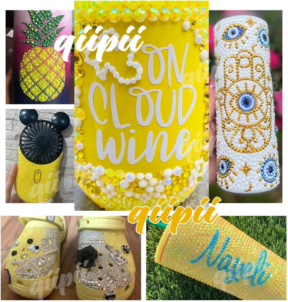 16000PCS Neon Yellow AB Resin Rhinestones for Crafting 3mm 4mm 5mm Fluorescent Yellow Flatback Jelly Stones Bulk SS10 SS16 SS20 Diamonds Gems for Mugs Tumblers Bottles DIY Crafts Clothes Shoes