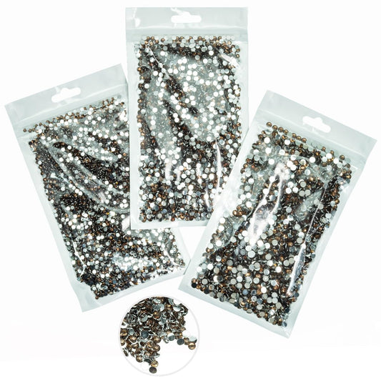 16000PCS Brown Crystal Resin Rhinestones for Crafting Coffee Flatback Stones 3mm 4mm 5mm Non-Hotfix Diamonds Crystals Gems Charms for Nails Face Eyes Makeup Tumblers Bottles DIY Crafts Clothes Shoes
