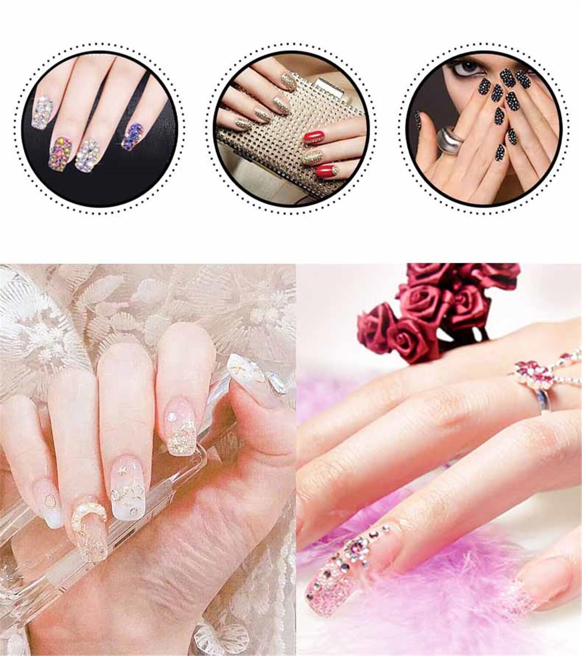 4500 Pcs SS12 3mm AB Flatback Rhinestones for Nails Art Crafts Glitter Round Shine Gems Crystals DIY Clothes Shoes （Light Sapphire AB）