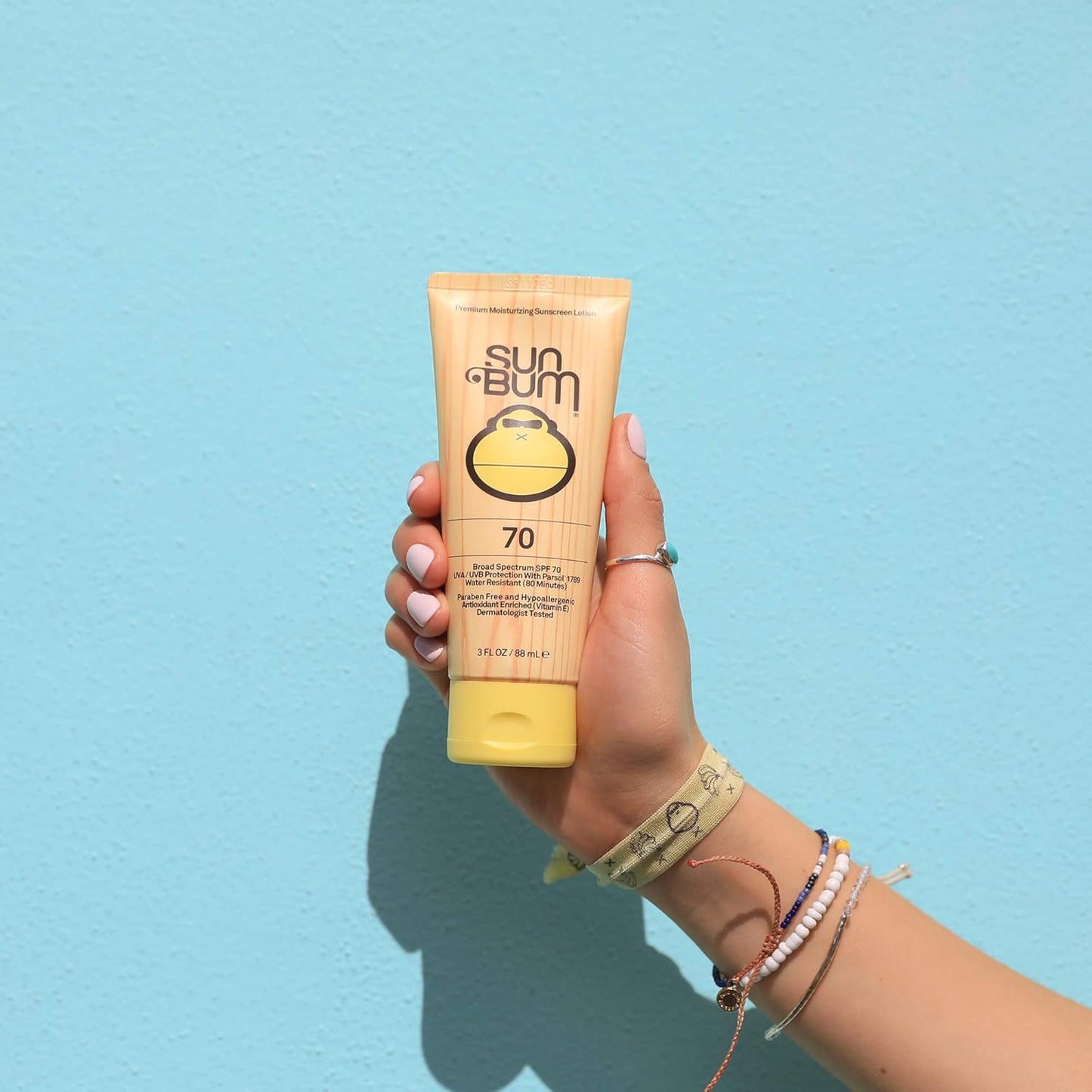 Sun Bum Original SPF 70 Sunscreen Body Lotion - Broad Spectrum Moisturizing Sunscreen with Vitamin E - Hawaii 104 Act Compliant (Made without Octinoxate & Oxybenzone) - Travel Size - 3 oz