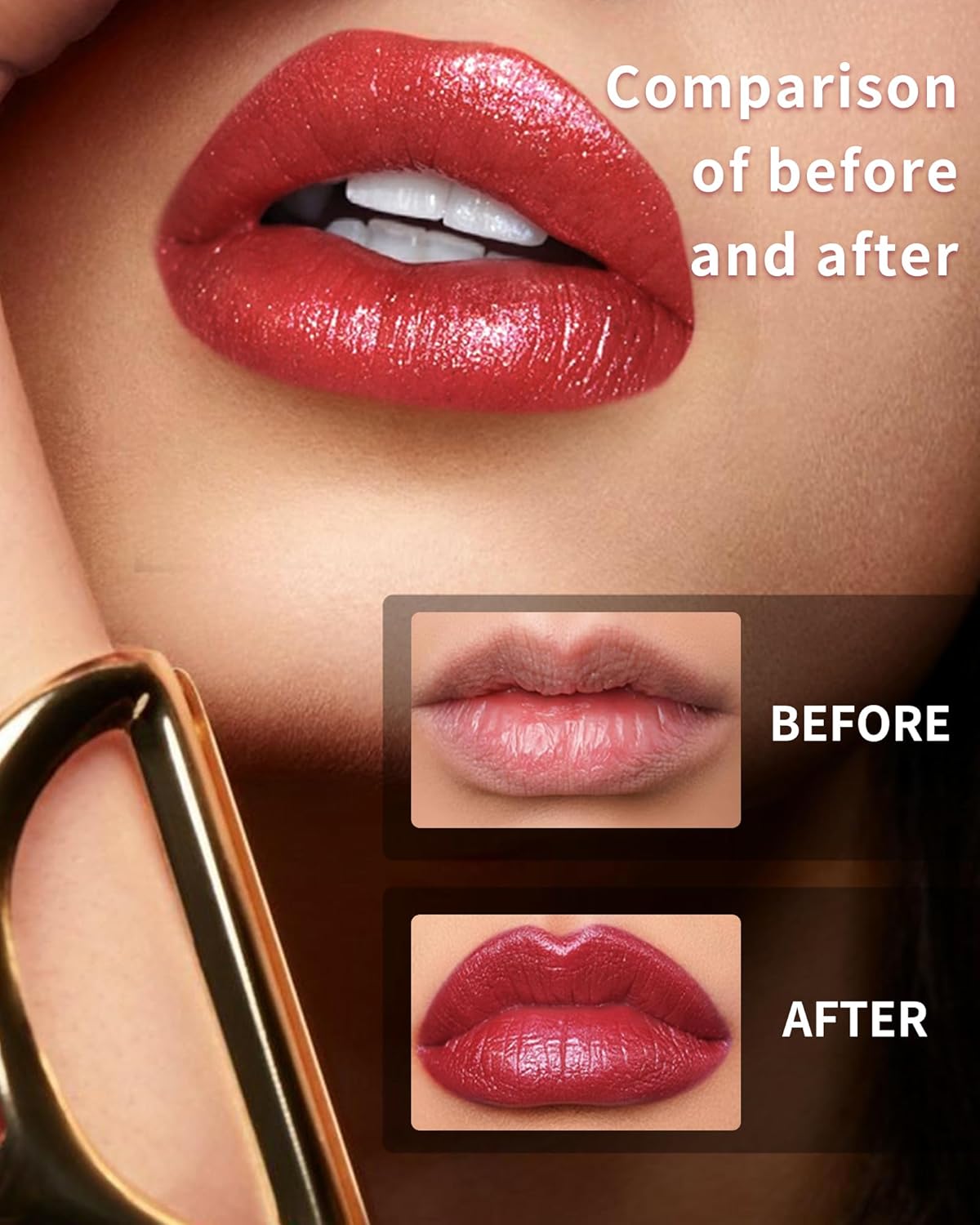 Metallic Glitter Pink Lipstick Long Lasting,Diamond Shimmer Liquid Lipstick Transfer Proof Non-Stick Nude Lip Gloss,High Pigmented Lip Color Creamy Lip Stick Makeup for Women-04