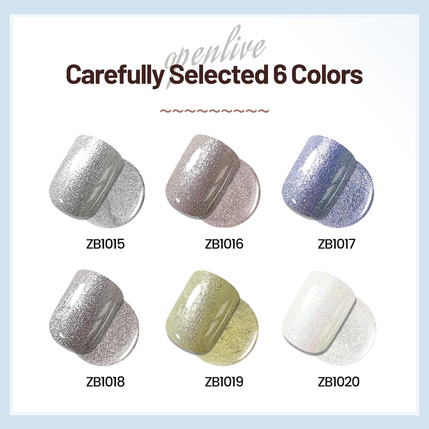 10ml Glitter Nail Polish Set 6 Colors Glitter Effect All Seasons Neutral Color Quick Dry Nail Polish Set for Women Salon DIY Nail Art