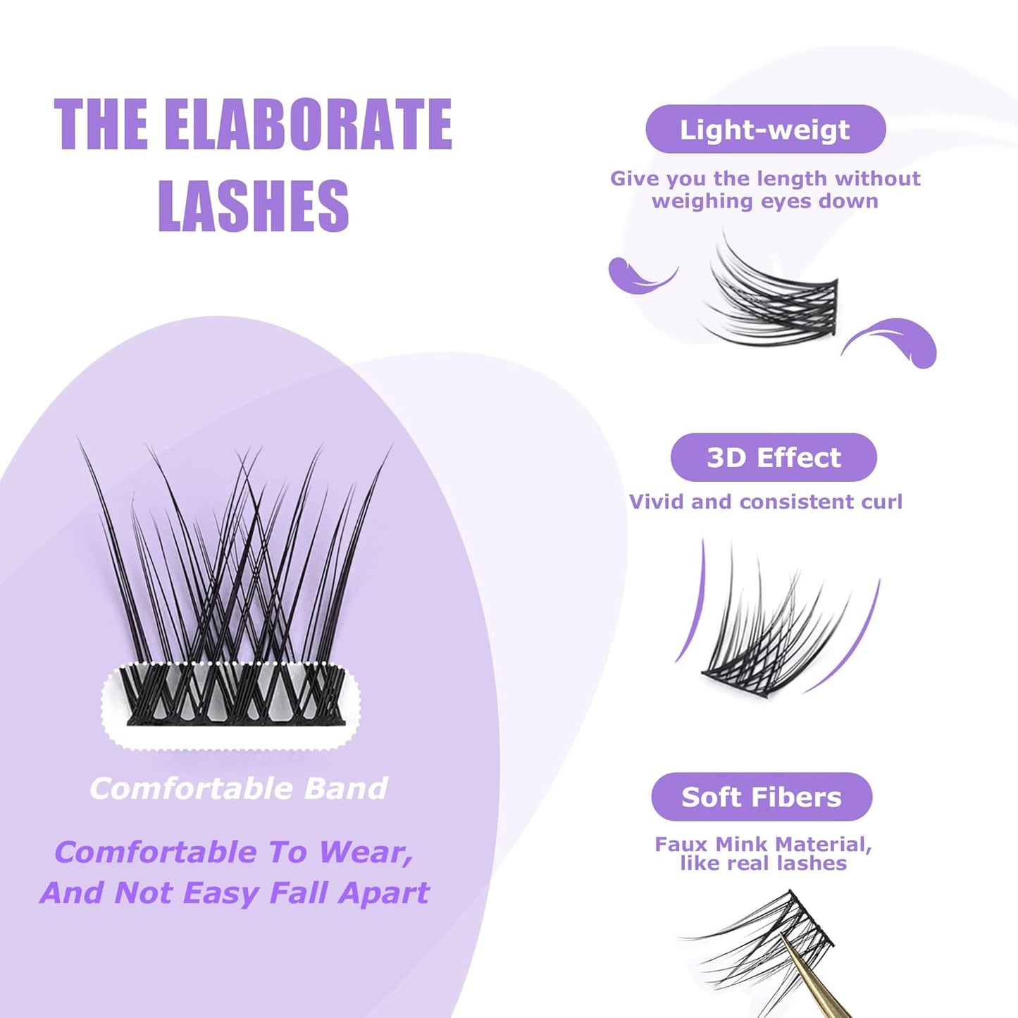 GAQQI Lash Clusters, Eyelash Clusters 120PCS C Curl Individual Lashes, Wispy Cluster Eyelash Extension 14mm Only, Natural Looking Cluster Lashes （GQ03, C Curl, 14mm)