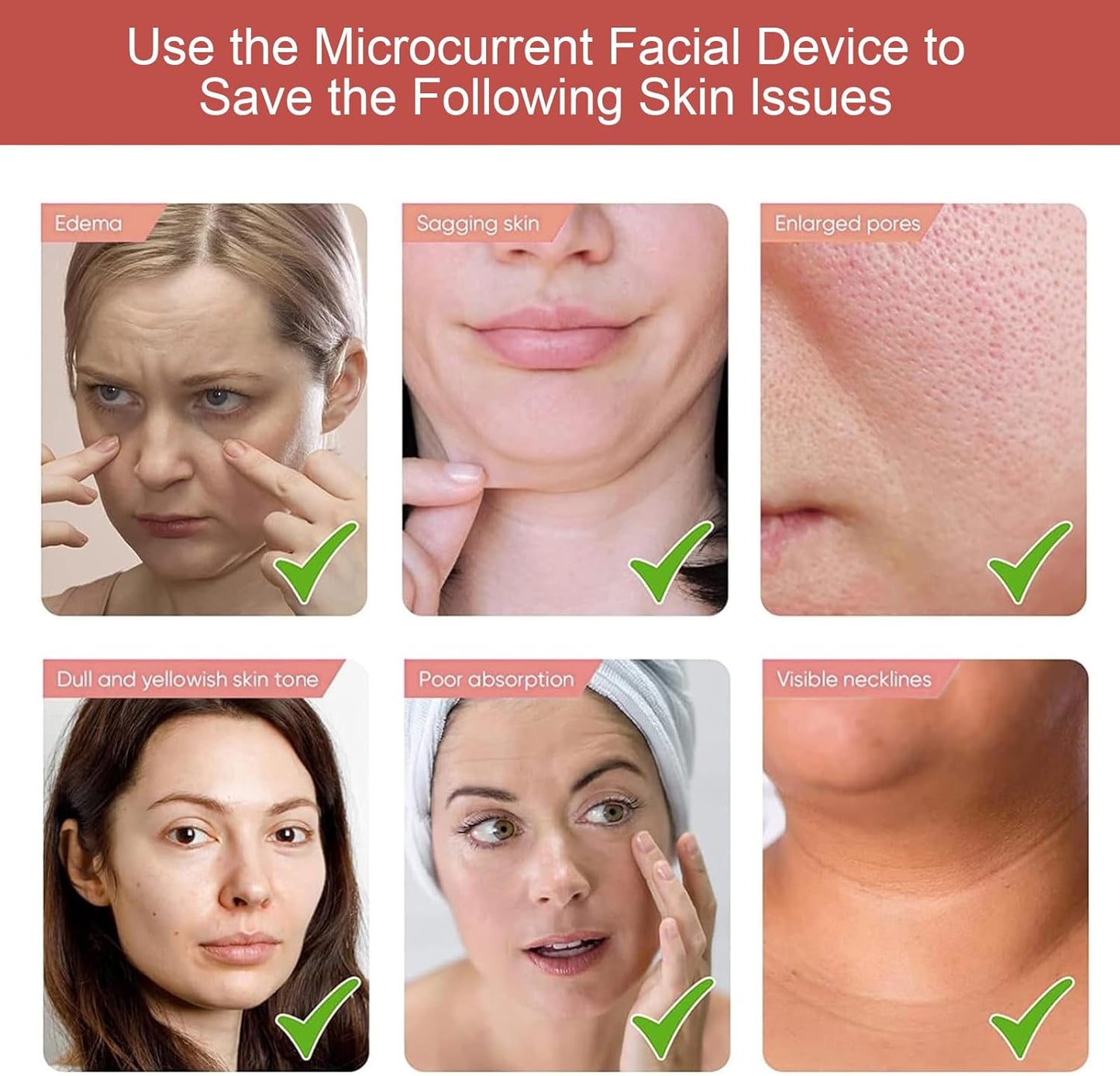 Microcurrent Facial Device - Electric Face Lifting & Toning for Face & Neck for Mother & Companion - Handheld Skin Care Device (White)