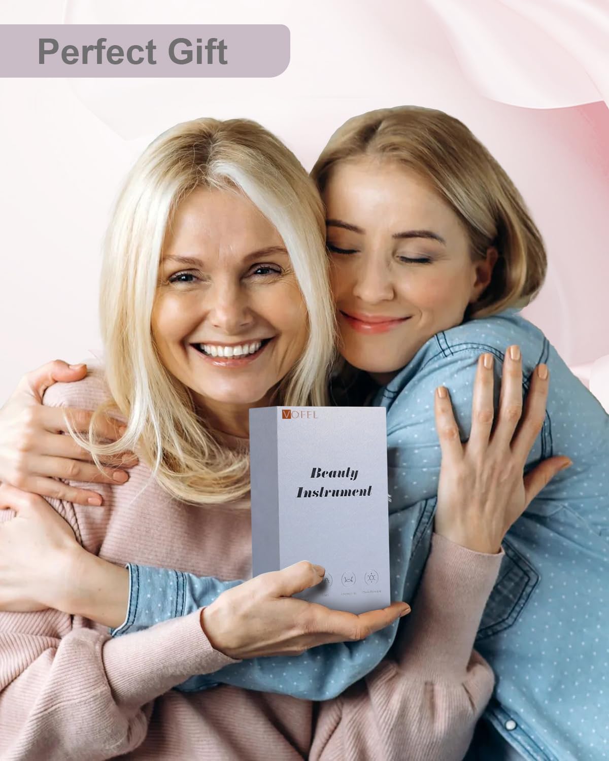 Face Massager Electric Face Lifting 4 in 1 Facial Massager Anti Aging Skin Tightening Firming Skin Care Tools (Pink2)