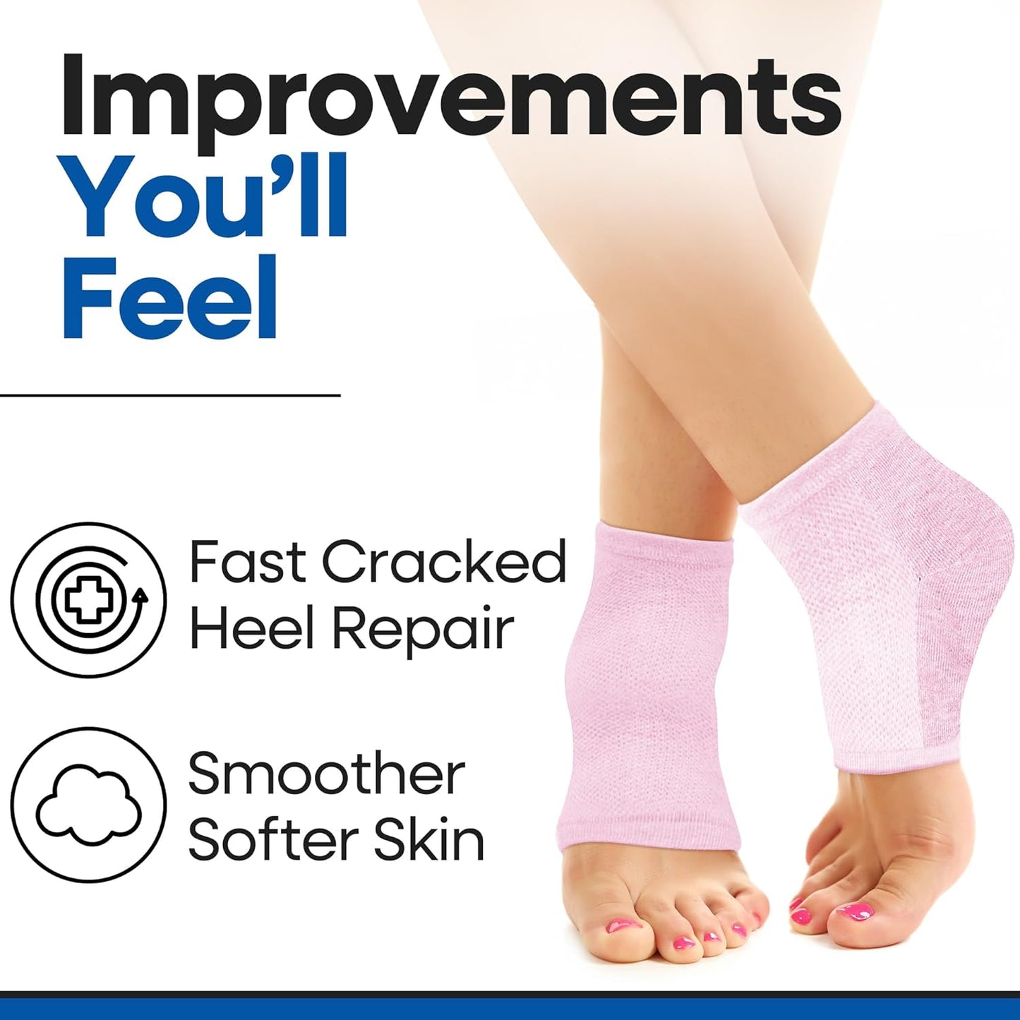 Moisturizing Socks for Women & Men | Aloe Vera Cracked Heel Treatment | Foot Callus Remover | Aloe Socks for Cracked Heels & Dry Cracked Feet (3 Pairs, X-Large)