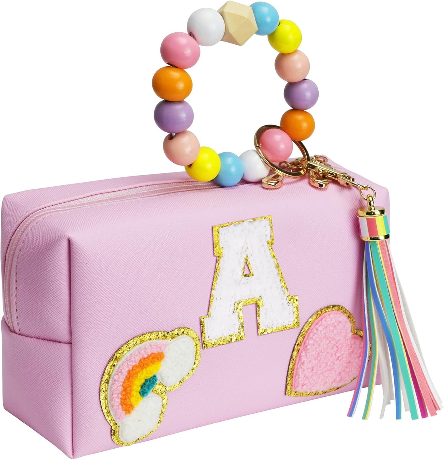 Birthday Gifts for Kids 4 5 6 7 8 9 10 11 12 year Old, Girl gifts Skin Care, Letter Pouch Cosmetic Toiletry Bag, Personalized Gift for Girl, Gift Bags