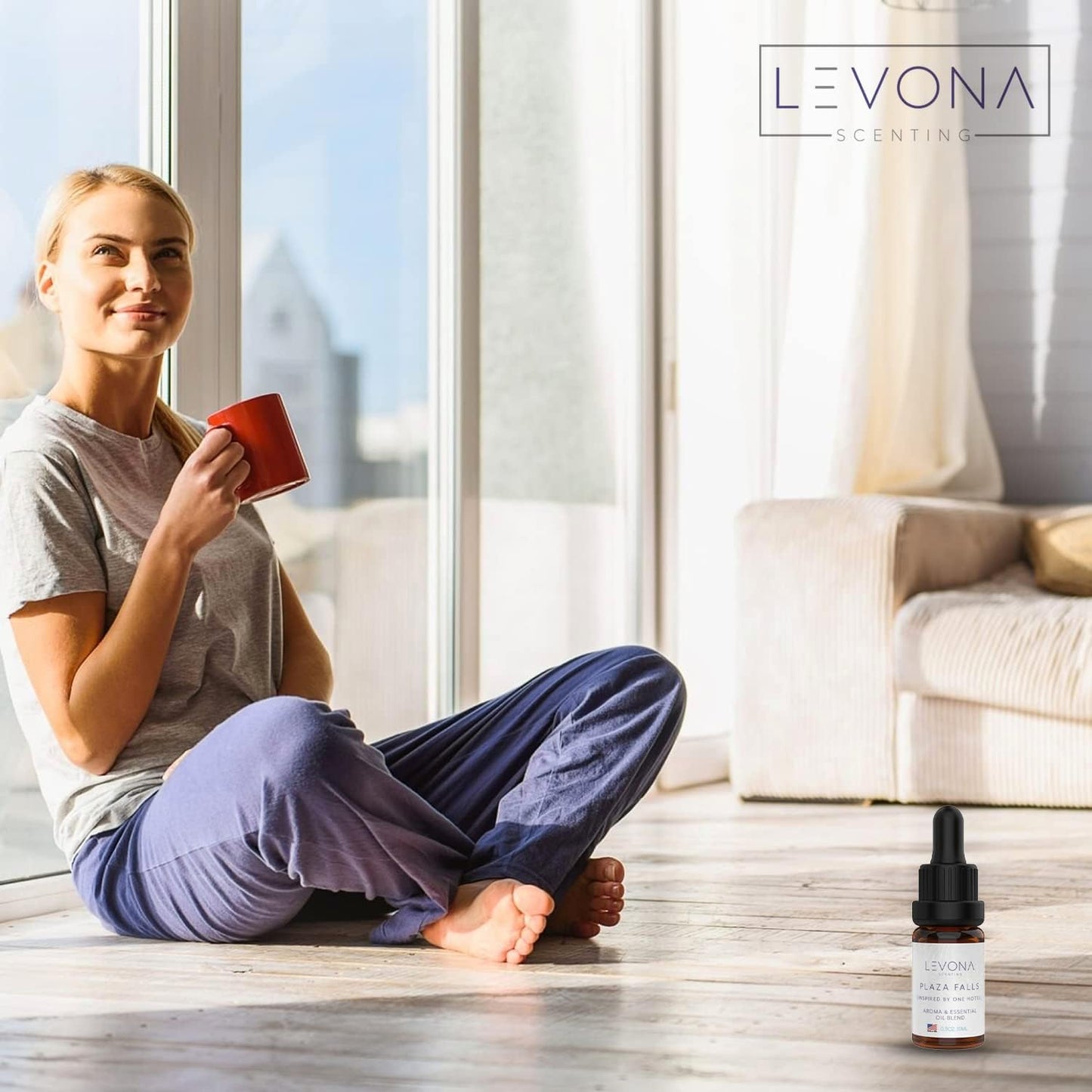Levona Scent Essential Oils - Scents for Home, Hotel & Office Use - Perfect for Home Diffuser & Humidifiers - Aroma Fragrance Oil, Ideal for Massage, Relaxation, and Spa - Plaza Falls, 10ml