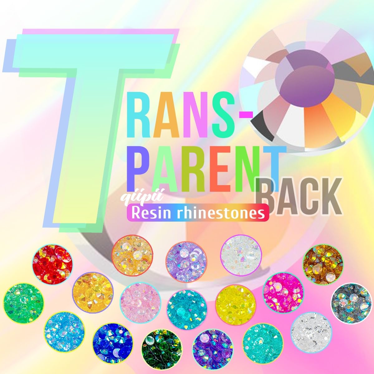 16000PCS Light Green AB Resin Rhinestones for Crafting 3mm 4mm 5mm Flatback Jelly Stones Bulk SS10 SS16 SS20 Diamonds Crystals Gems Charms for Nails Face Eyes Makeup Tumblers Bottles DIY Crafts