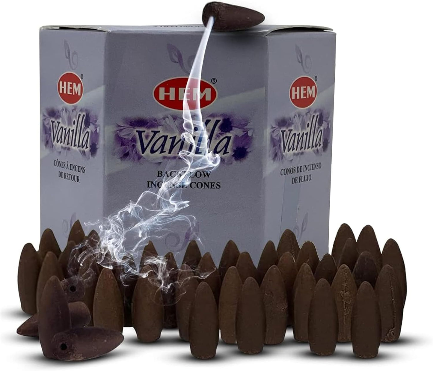 Vanilla Backflow Incense Cones for Waterfall Aromatic Smoke Fountain Haze Falls