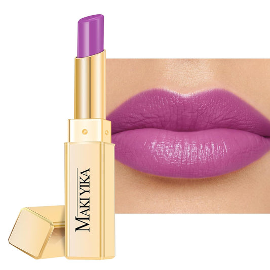 MAKI YIKA Moisture Purple Lipstick for Women Hydrate Lip Gloss for Dry Cracked Lips Weightless Glossy Lip Color Juicy Finish,MA065 Lavender