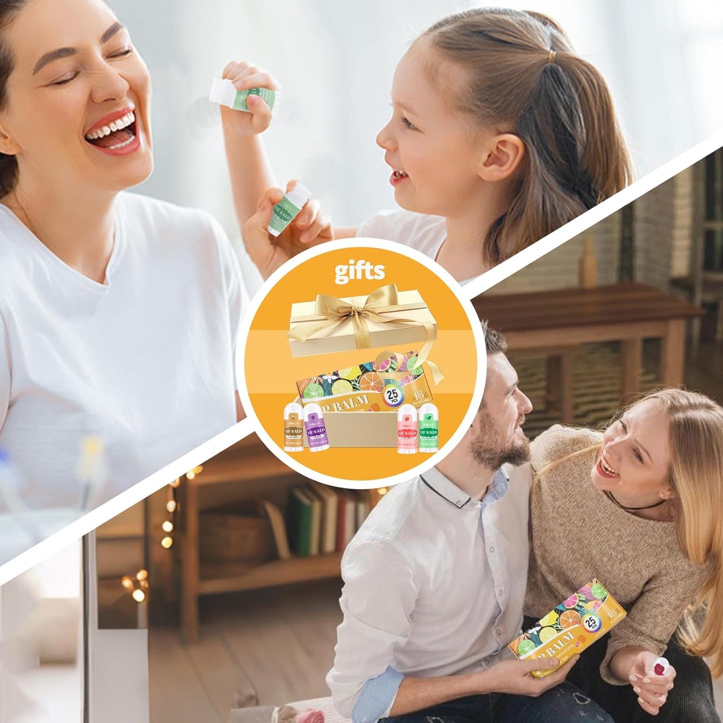 Mini Lip Balm 25 Pack, Natural Lip Balms with Vitamin E and Coconut Oil. Moisturizes for Dry Lips, Perfect for Party Favors, Gift Bags and Small Gifts-13 Flavors