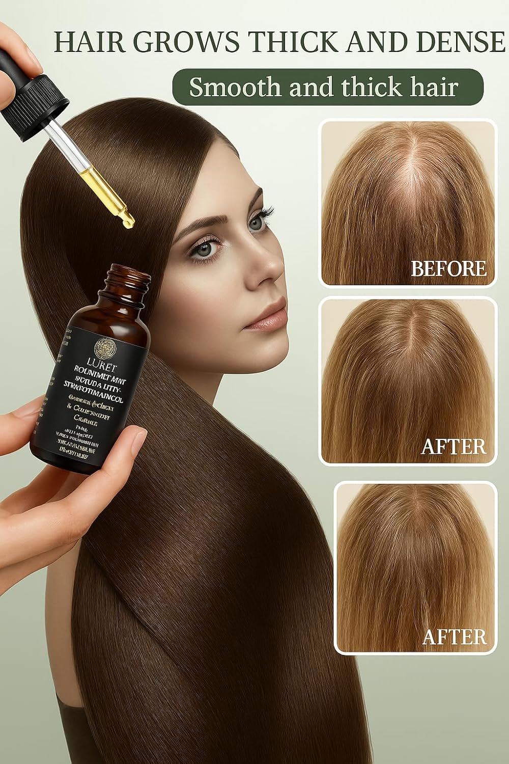 Luxeir Rosemary Mint Hair Growth Oil-Biotin Infused Scalp & Hair strengthening Oil for Thicker,Longer,Healither Hair, Treatment for Thinning Hair-Ideal for Women & Men-2 fl.Oz