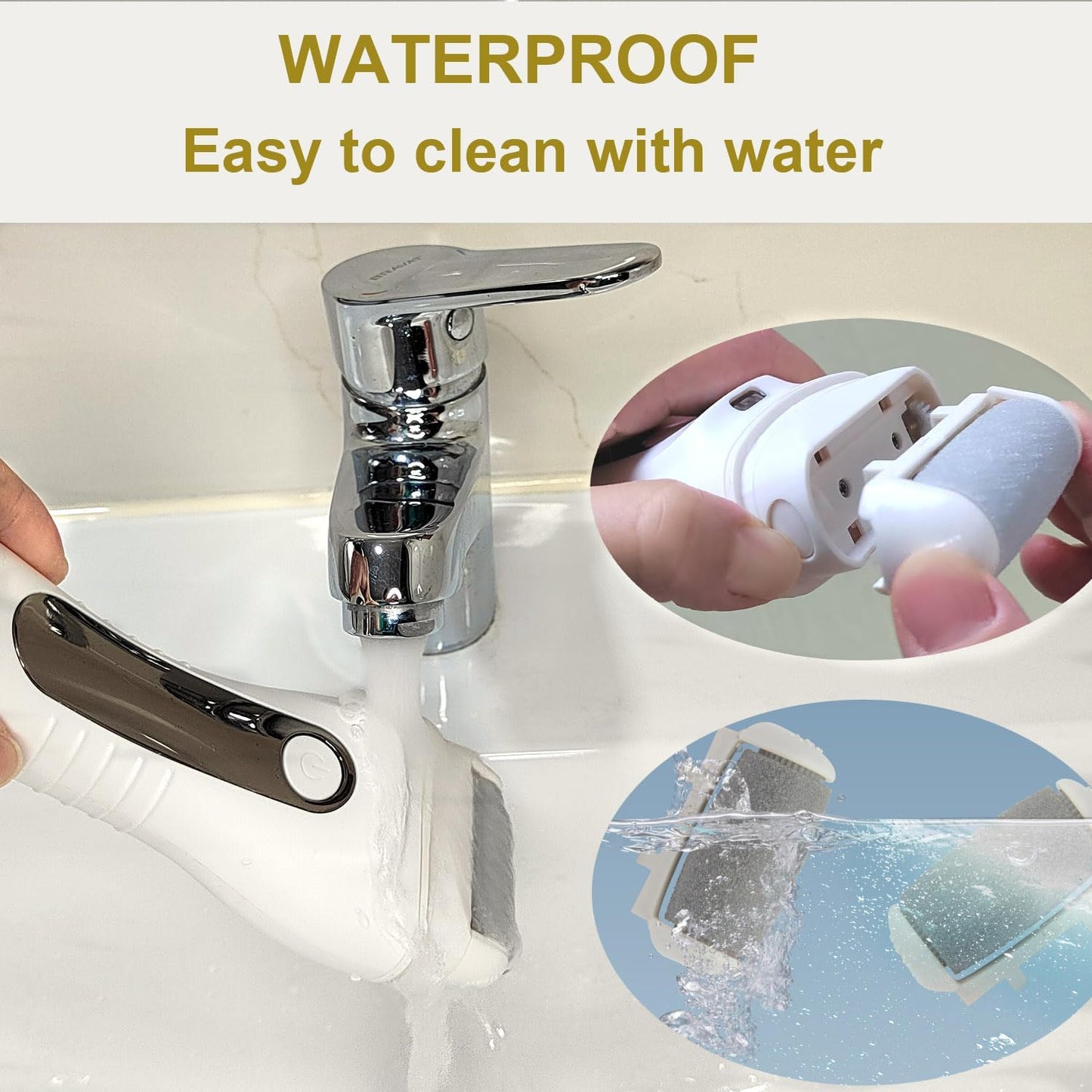 Electric Callus Remover for feet - FSA Eligible - Portable Rechargeable Electric Foot Files with 3 Heads - Pedicure Kit for Dry Dead Hard Cracked Skin