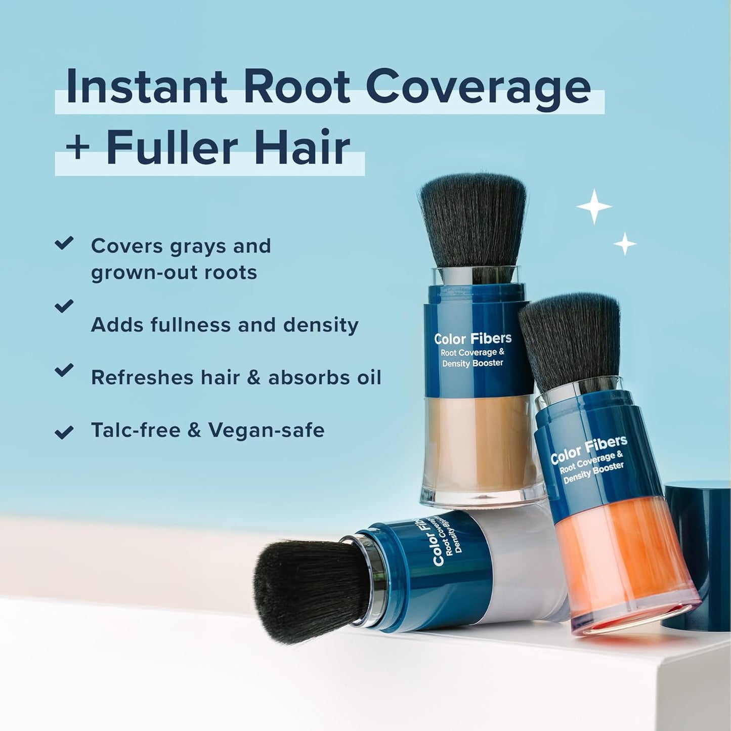 TRUHAIR Color Fibers Root Coverage & Density Booster | Quick-Apply Root Touch Up Hair Color | Natural Color Matching, Gray Hair Cover up to Color Gray Roots - 11 Hair Colors Available (Light Blonde)