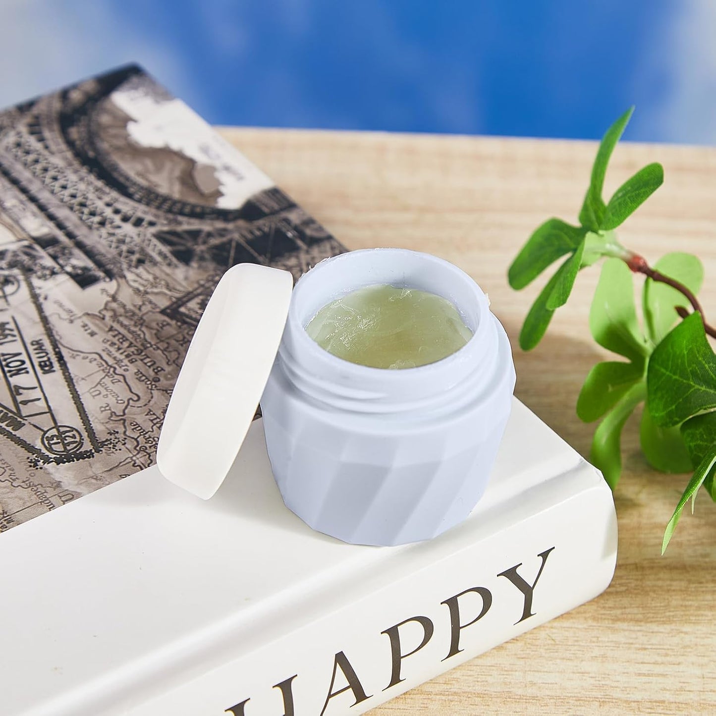 Travel Containers for Toiletries, Premium Silicone Cosmetic Cream Jars, TSA Approved Leak-Proof Refillable Travel Size Toiletries with Clear Bag for Cosmetic Face Body Cream (Green, 1OZ)