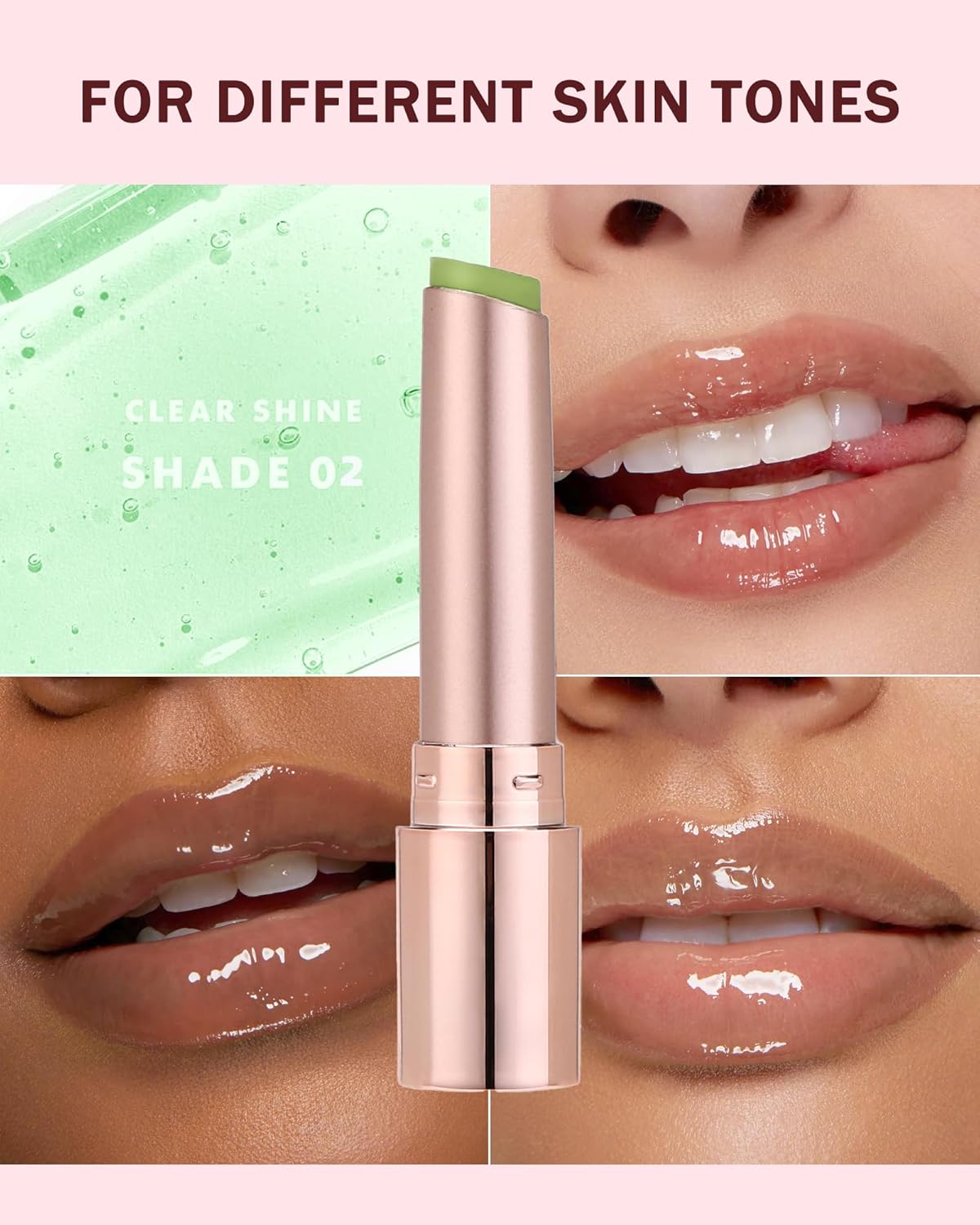 Moisturizing Lip Balm, Nude Sheer Lipstick Hydrating Clear Tinted Lip Gloss, Long Lasting Waterproof Liptint Balm Natural Non-Stick Lips Oil Stain,Glossy Lipcolor Juicy Finish for Dry Cracked Lips-02