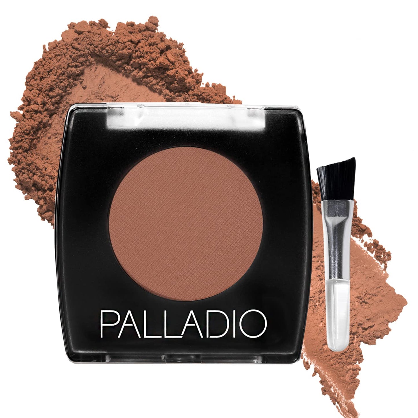 Palladio Brow Powder for Eyebrows, Soft and Natural Eyebrow Powder with Jojoba Oil & Shea Butter, Helps Enhance & Define Brows, Compact Size for Purse or Travel, Includes Applicator Brush, Auburn