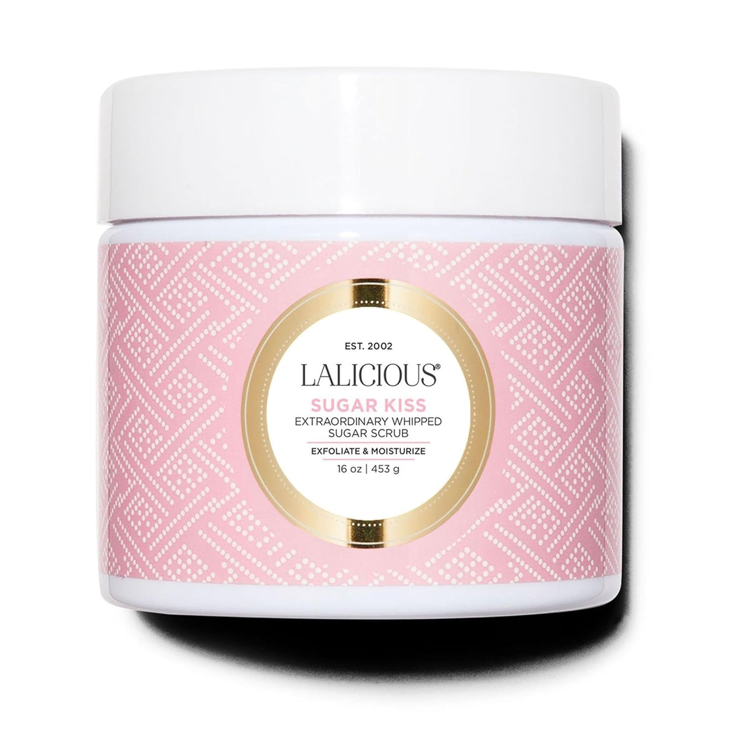 LALICIOUS Extraordinary Sugar Kiss Sugar Scrub, Exfoliating Body Scrub with Coconut Oil & Honey, Moisturizing Body Exfoliator for Glowing Radiant Hydrating Skin, Zero Greasy, No Parabens - 16oz