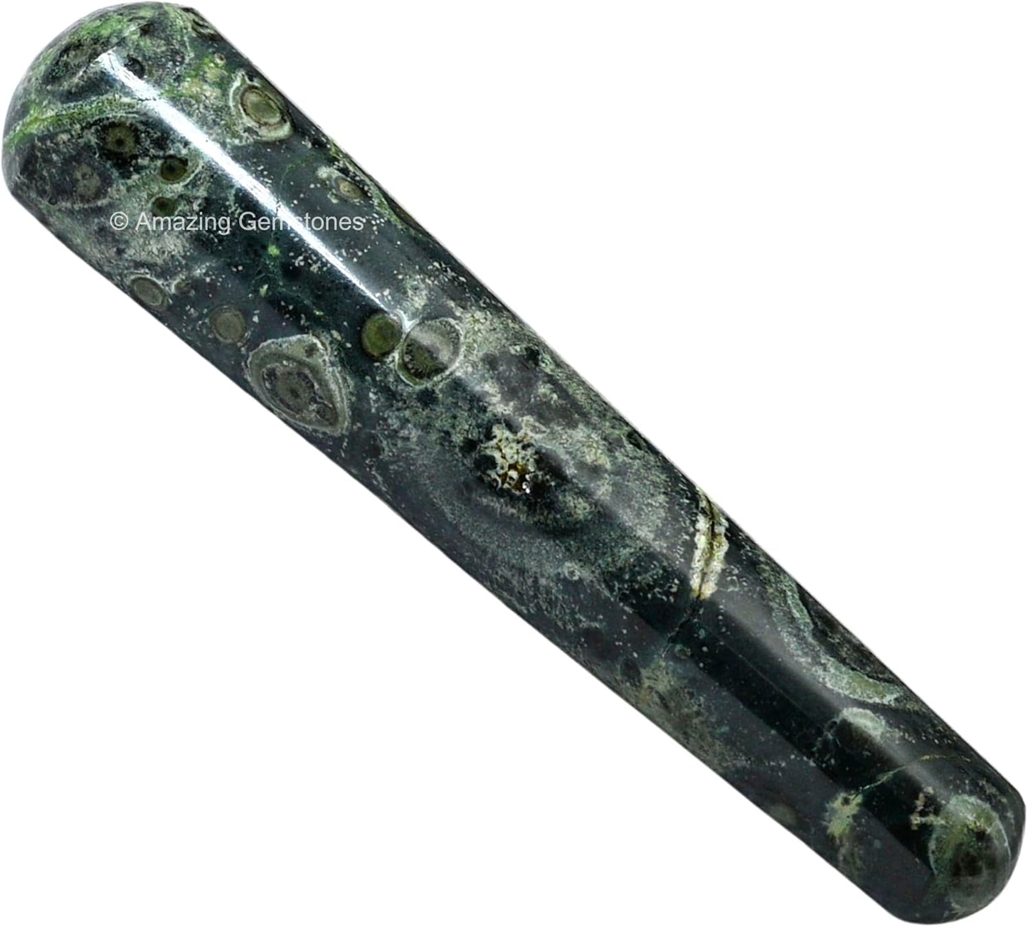 Amazing Gemstone Kambaba Jasper Crystal Wand Massage Stick - Pelvic Wand Gua Sha for Adults - Crystals and Healing Stones Massage Wands for Adults Gifts (Smooth)