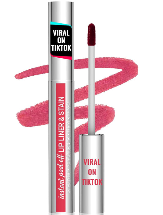 iMethod Natural Long Lasting Lip Liner - Peel Off, Waterproof Stay On All Day, Transfer-Proof, Highly Pigmented, Instant Peel Off Lip Stain Color, Rose