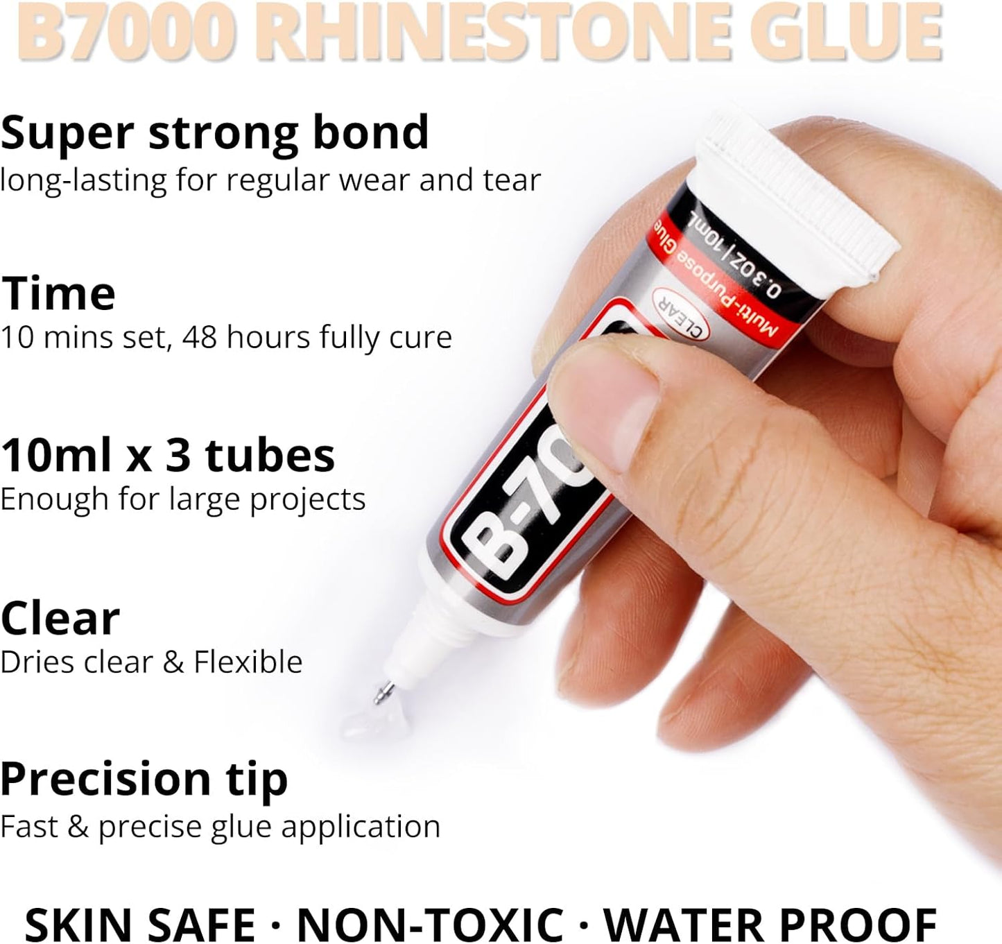 30000Pcs Resin Rhinestones Set for Crafting Bedazzling, Champagne Flatback Gems Jewels for Crafts Clothes Shoes Fabric Outfit Nails Makeup, Flat Back Crystal 2-6mm with b 7000 Glue