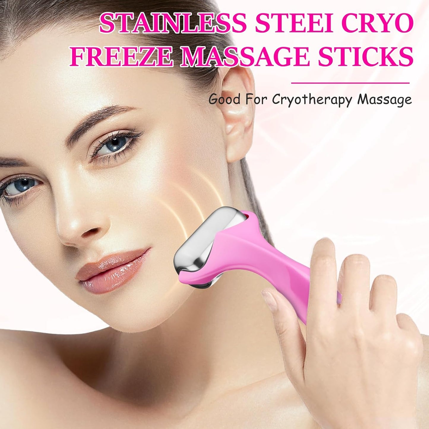 360° Rotating Ice Roller for Face-Stainless Steel Facial Massage Tool for Skin Tightening, Ice Face Roller -Wrinkle Reduction & Dark Circle Relief, Gift for Skincare Enthusiasts.