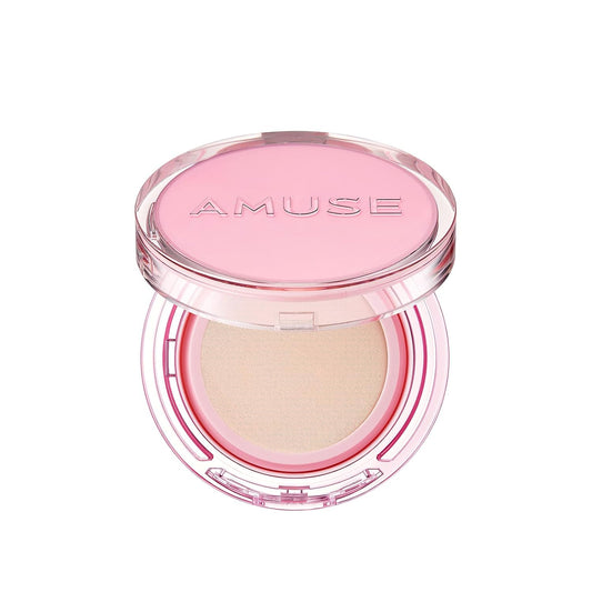 Amuse SEOUL DEW POWER VEGAN CUSHION FOUNDATION | Dewy, glow, long-lasting, double coverage, clean beauty, lightweight, natural look, foundation for sensitive skin, hydrating cushion (01 PURE)