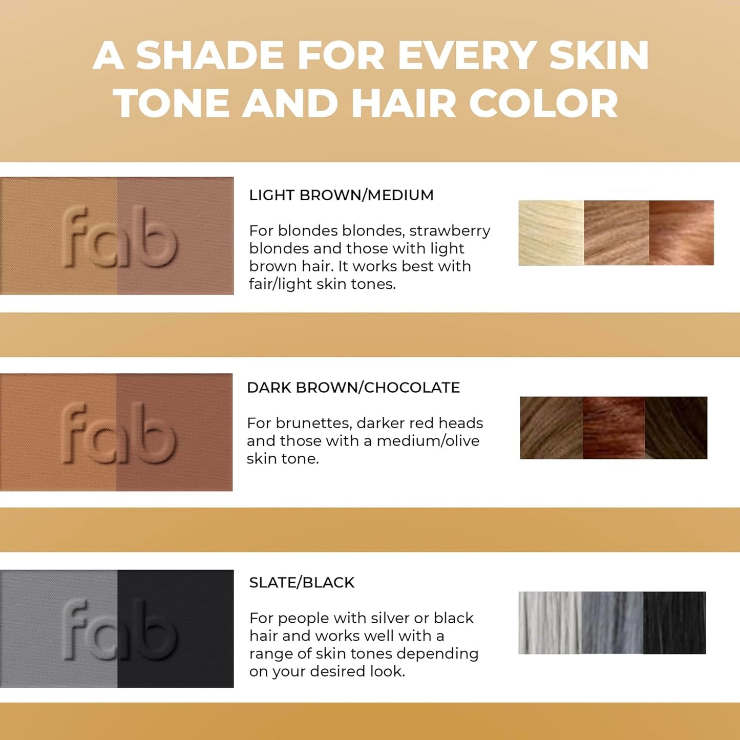 Lux Eyebrow Kit Refill Powder - Soft and Natural Eyebrow Definition for Brows Highlighter On-The-Go