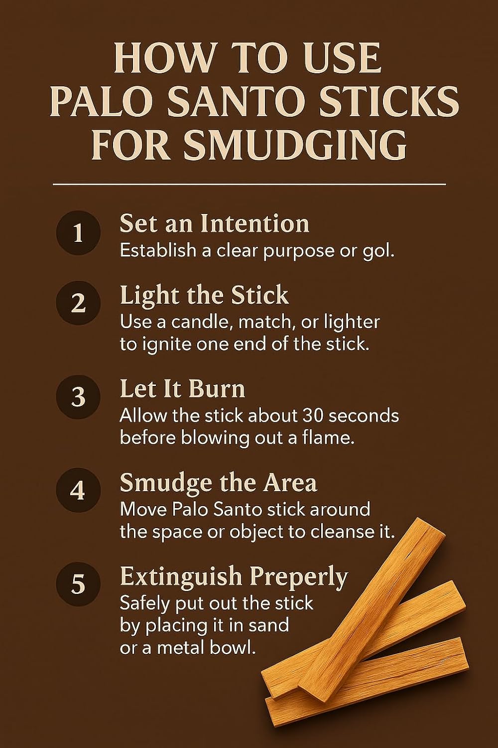 Pachamama Essentials Palo Santo Incense Sticks (4.0 inches Each) 100% Natural and Sustainable, Wild Harvested, for Smudging, Purifying, Energy Cleansing, Meditating, Yoga, Reiki. (15)