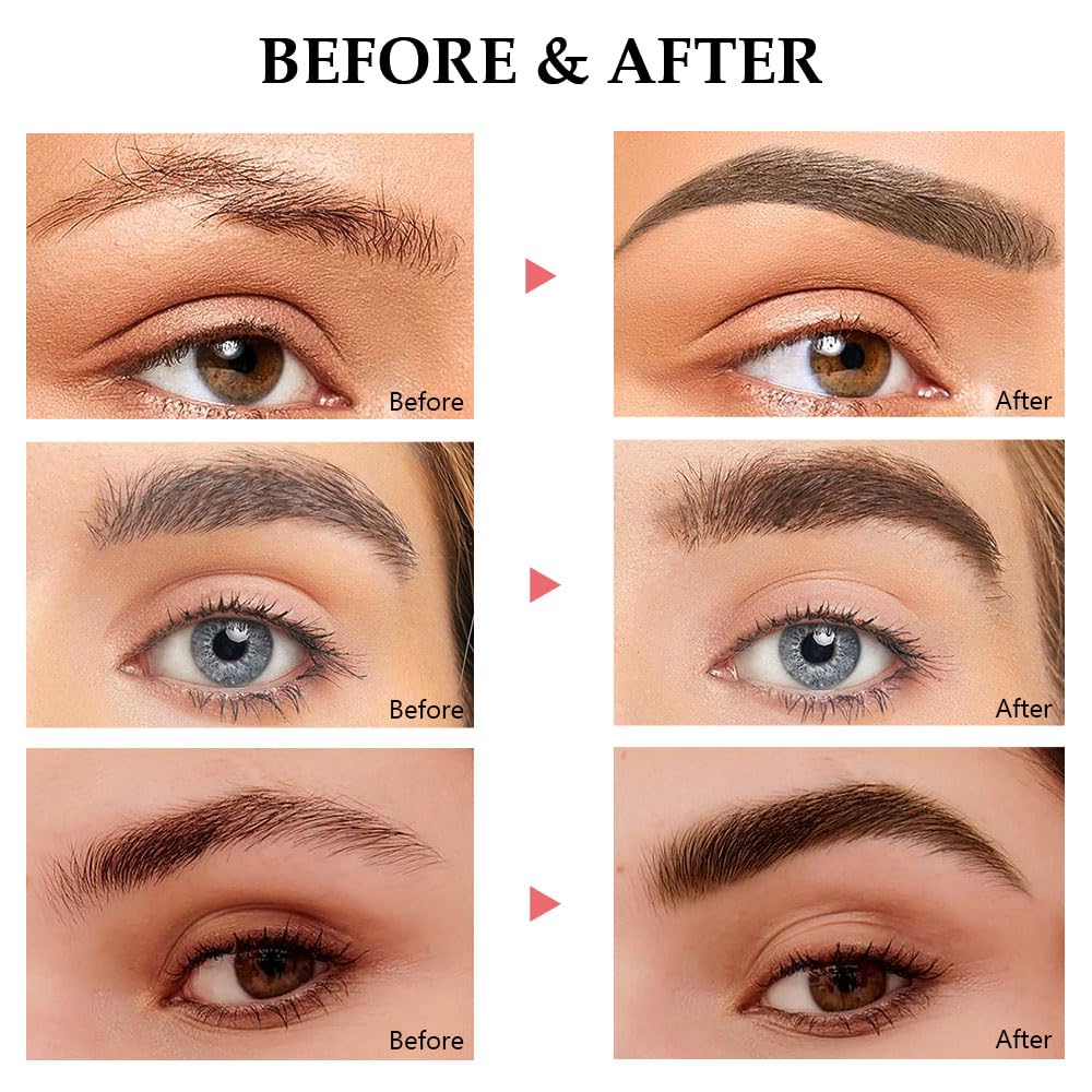 Tinted Thickening Brow Mascara,Brow Fast Sculpt,Waterproof, Transfer-proof, Brush to Fill in Eyebrows and Cover Gray Hairs - Cruelty Free (3pcs 05 Cool Ash Brown &06 Brunette &07 Espresso)