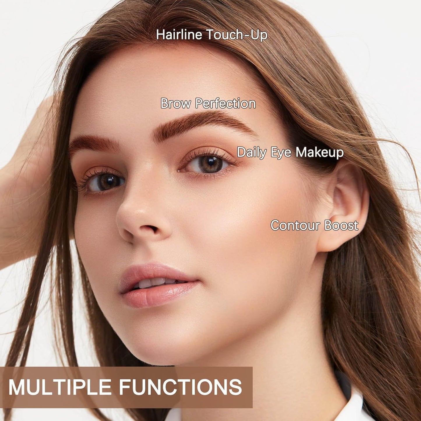 Boobeen Eyebrow Palette, 4 Colors Brow Powder Kit, Eye Brow Pomade with Double-ended Brush, Long-lasting Eye Makeup Kit, Sculpt & Define Eyebrows, for Beginners