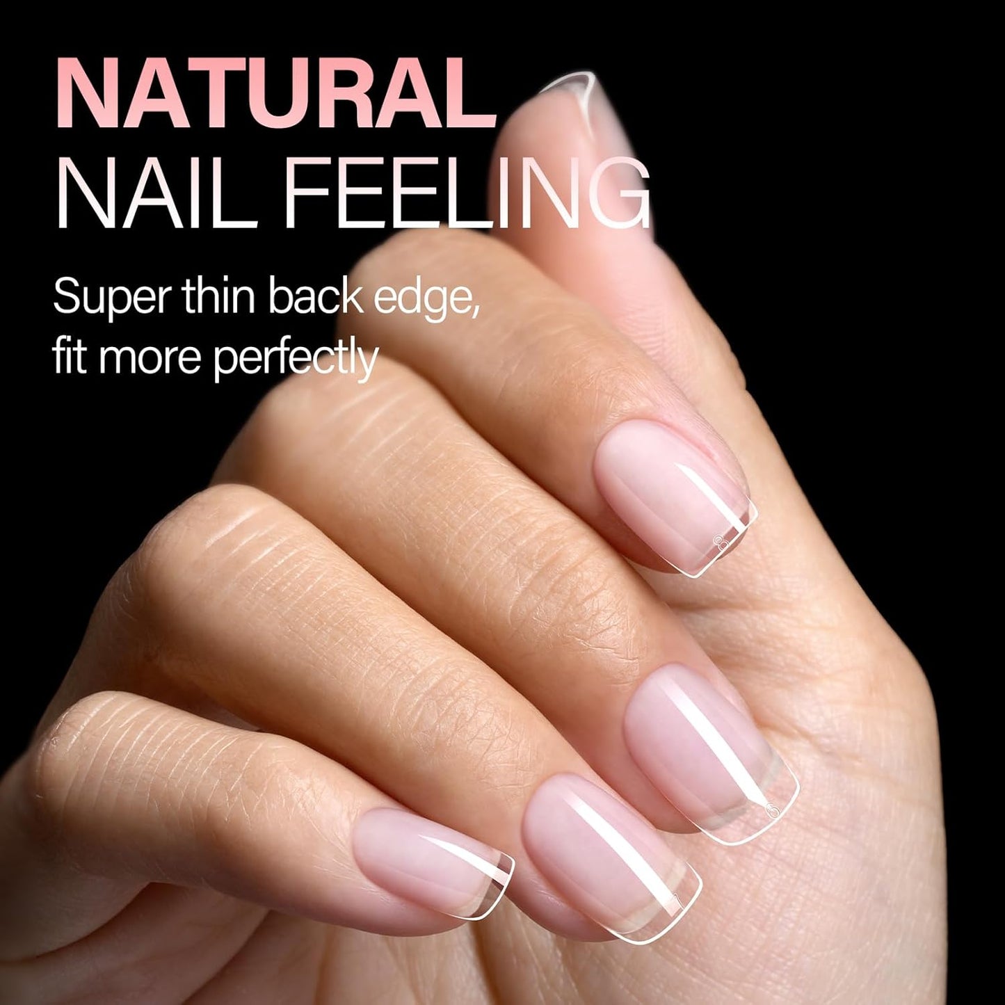 AILLSA Short Square Nail Tips, Fake Thickened Half Matte Nails Tips, Pre-shaped Press on False Nail Tip for Nail Salon 450PCS 15 Sizes with Storage Box