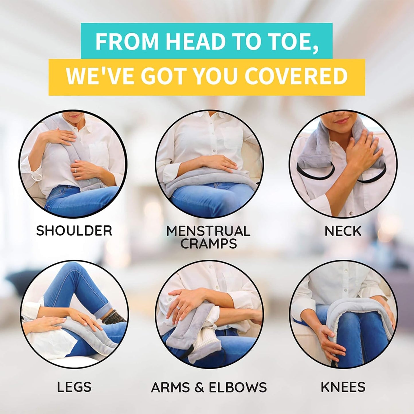 Versatile Microwavable Heating Pads for Neck Pain Relief, Back Pain, and Shoulder Pain Relief - Microwave Heating Pad for Cramps and Muscle Relief, Hot and Cold Reusable Pad - 1 Pack