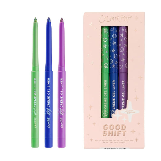 ColourPop BFF Crème Gel Waterproof Chrome Eyeliner Kit - 18HR Wear, Ultra-Pigmented Eyeliner Pencil with Matte & Metallic Finishes - Includes Shades Wild Idea, Ventura Blvd & Actin' Up (3 Count)