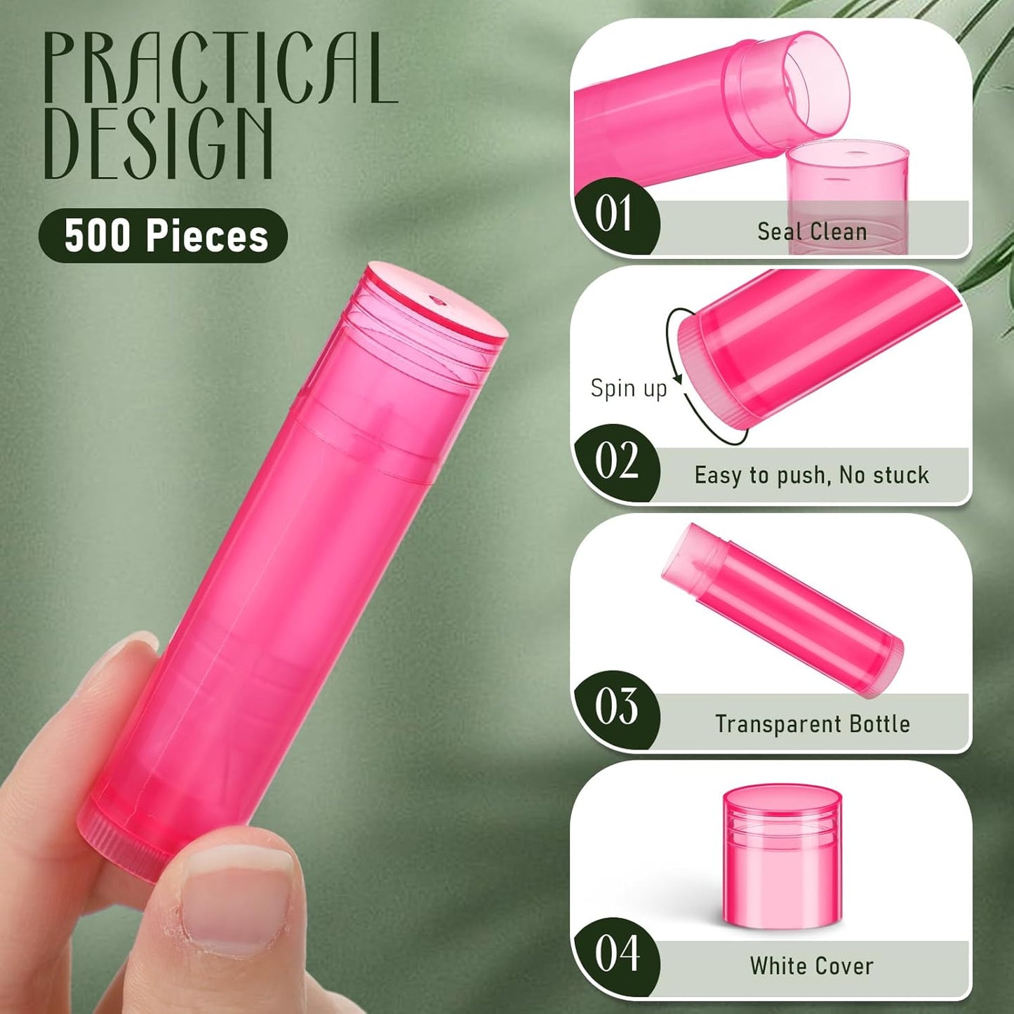Nuanchu 200 Pcs Lip Balm Tubes Empty Lip Gloss Tubes Bulk Women 0.186 Oz/ 5.5 ml Lip Gloss Container Kit Clear PVC Lip Containers with Caps for DIY(Multicolor)