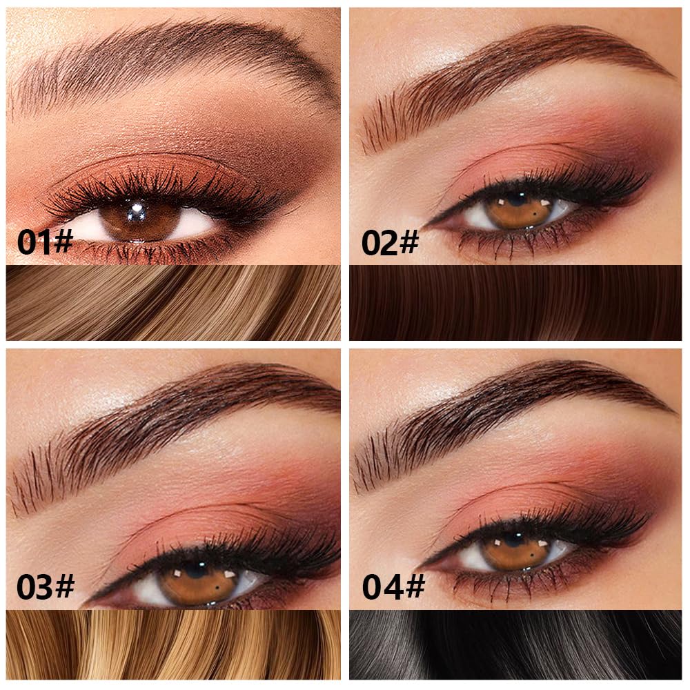 Brow Kit, Eyebrow Pomade,Eye Brow Contour Palette with Double-ended Eyebrow Brush, Full Defined Natural Brows, Long-Lasting Waterproof,03