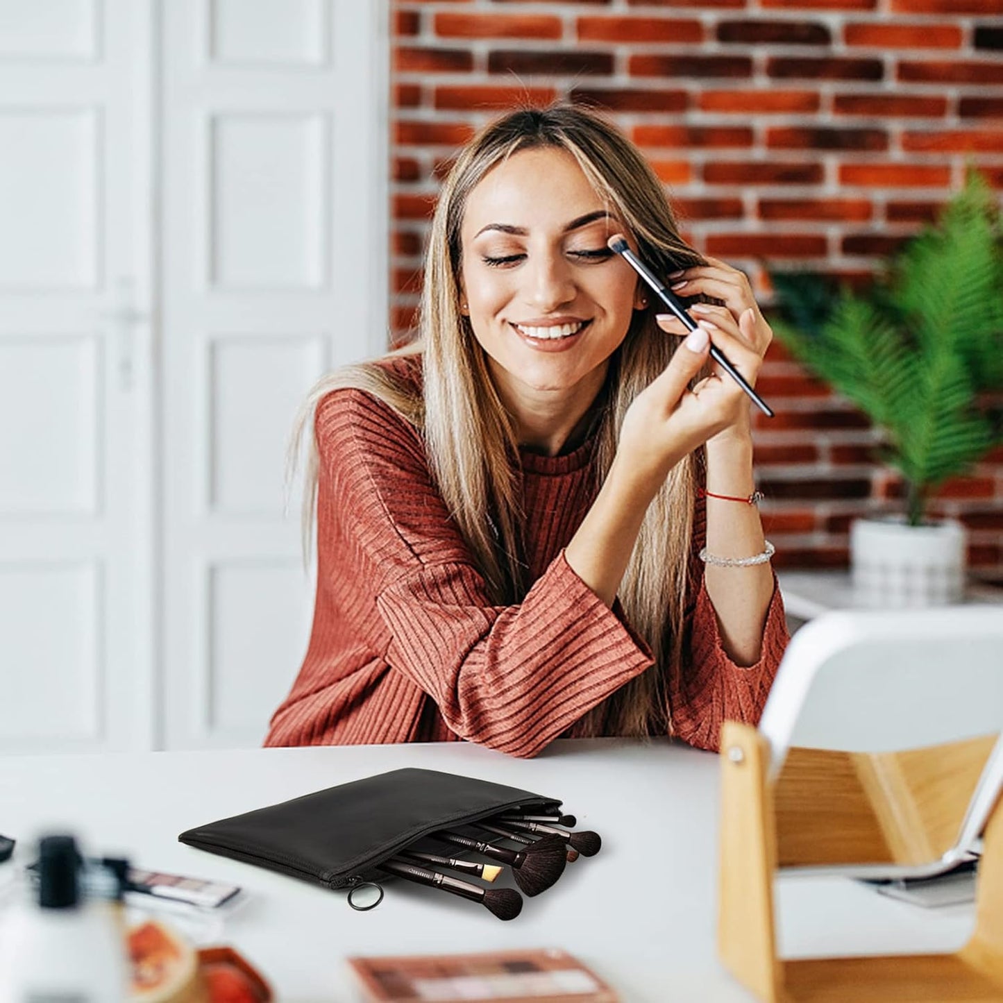 20 Pieces Mesh pouch, Mesh Makeup Bag Portable Makeup Pouch Travel Toiletry Bag for Makeup Organizer Home Office Travel Accessories, Mesh Cosmetic Bag with Zipper