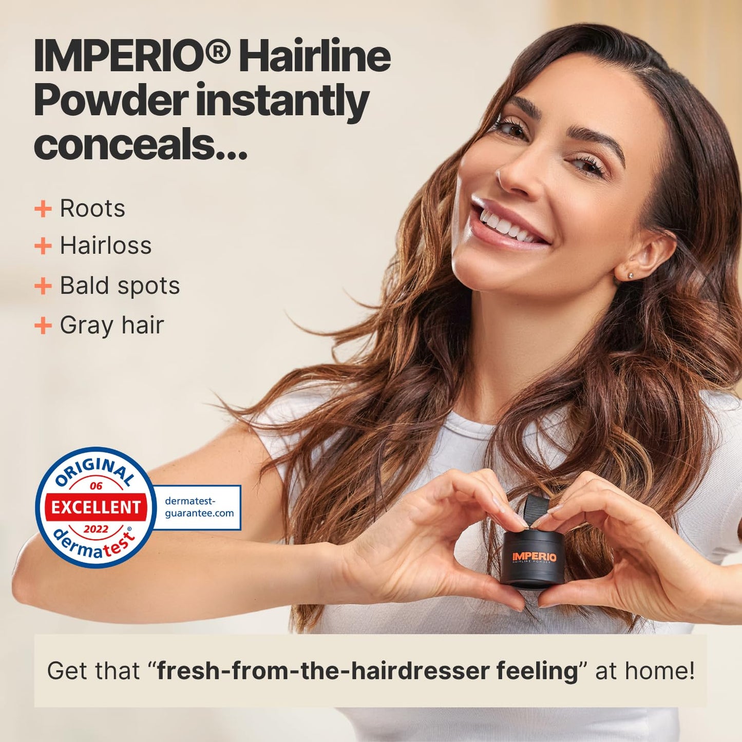 IMPERIO Root Touch Up Hair Powder for Concealing Hair Loss instantly - Hairline Powder for Women & Men - Water resistant Root Cover Up for Thinning Hair in Premium Hairdressing Quality (Light Gray)
