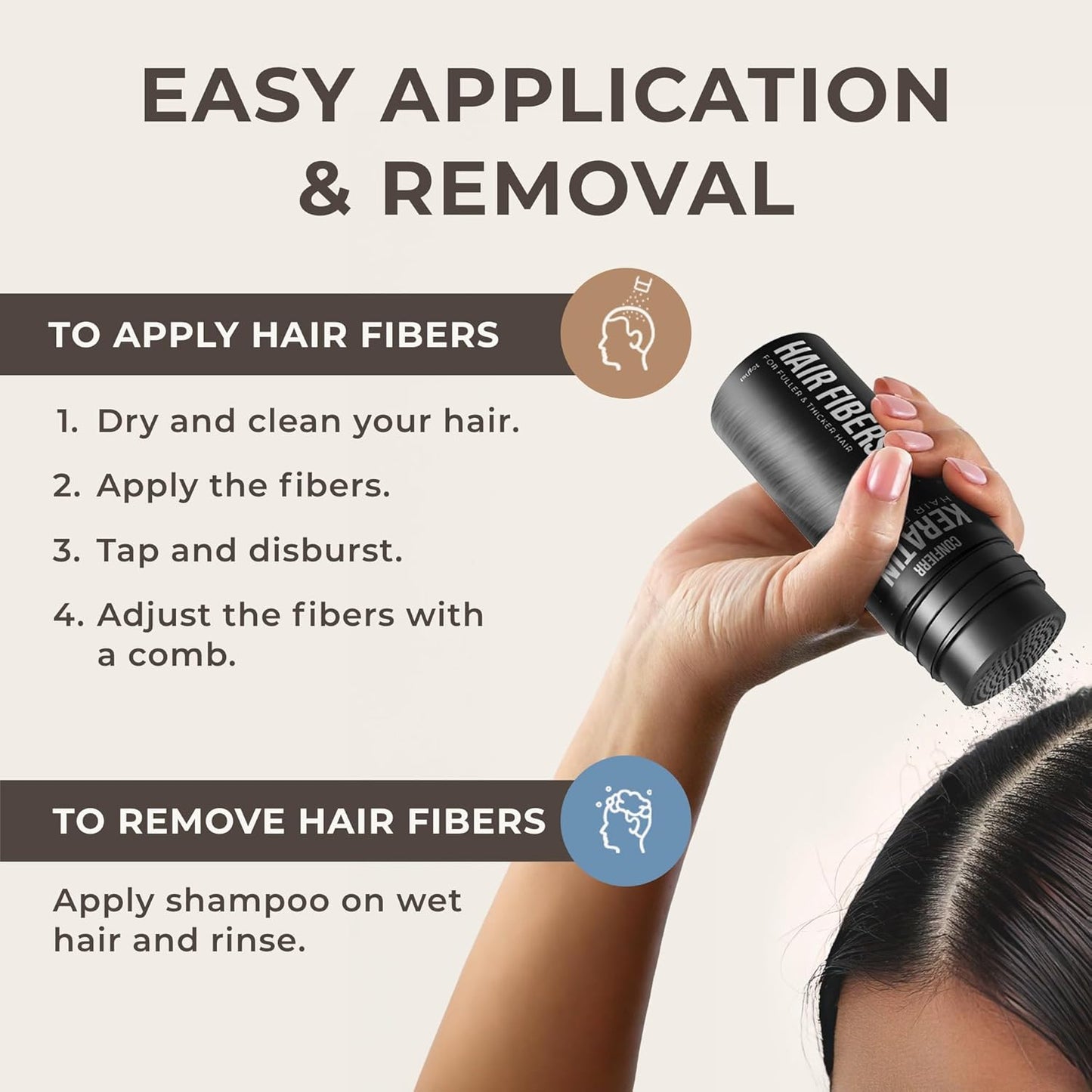 Keratin Hair Fibers for Men & Women - Fill In Fine or Thinning Hair, Instantly Thicker, Fuller Looking Hair (Light Blonde 30g)