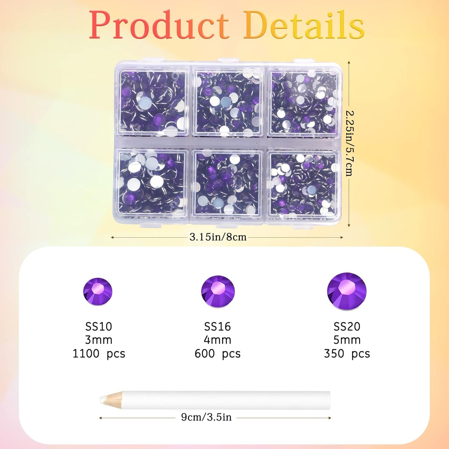 Multi Size 3mm 4mm 5mm Rhinestones Set for Nails Crafts Dark Blue Non Hotfix Rhinestones Nail Gems Rhinestone Round Flat Back Resin Rhinestone for Makeup Clothes Shoes Eyes Bottles Crafts