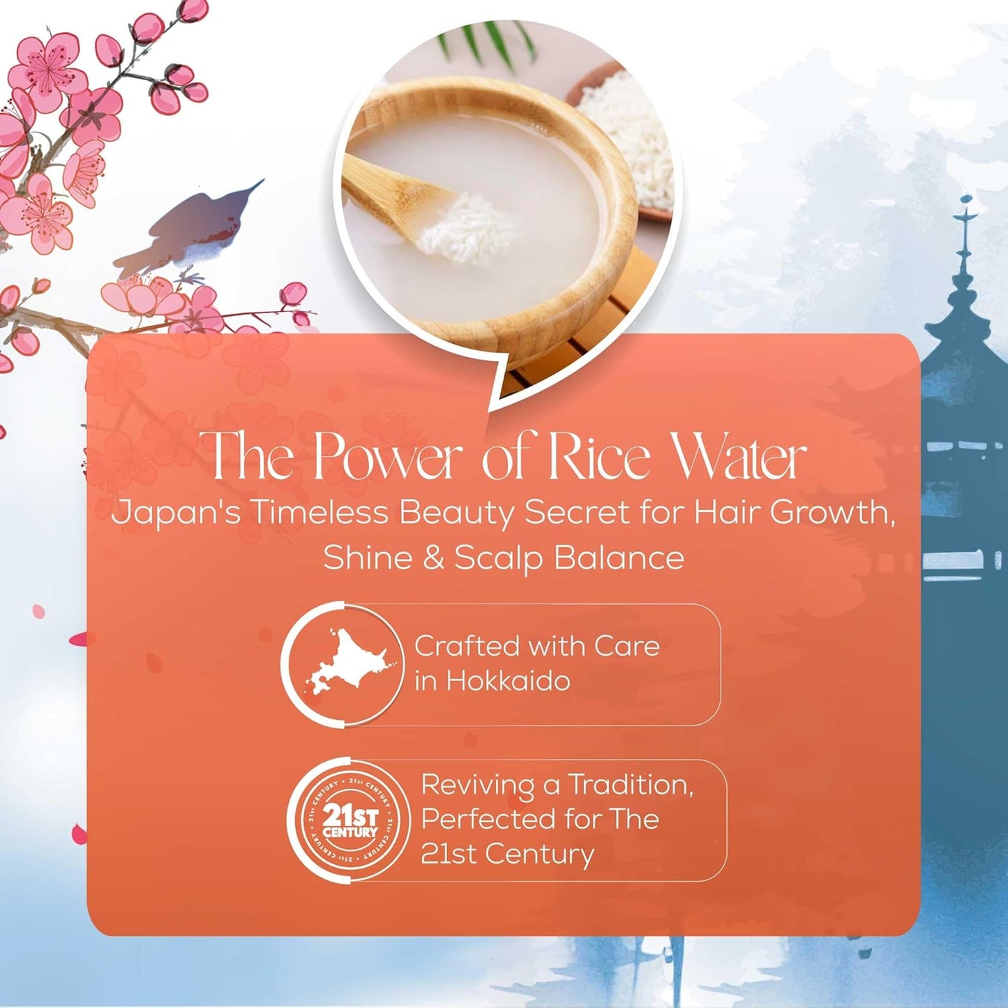 IIBESA Rice Water Shampoo Bar - Hair Growth & Volumizing Deep Hydrating - Japan Made Organic Ingredients - Solid Shampoo Bars For All Hair Types - Sulfate-Free Essential Oils - Grapefruit