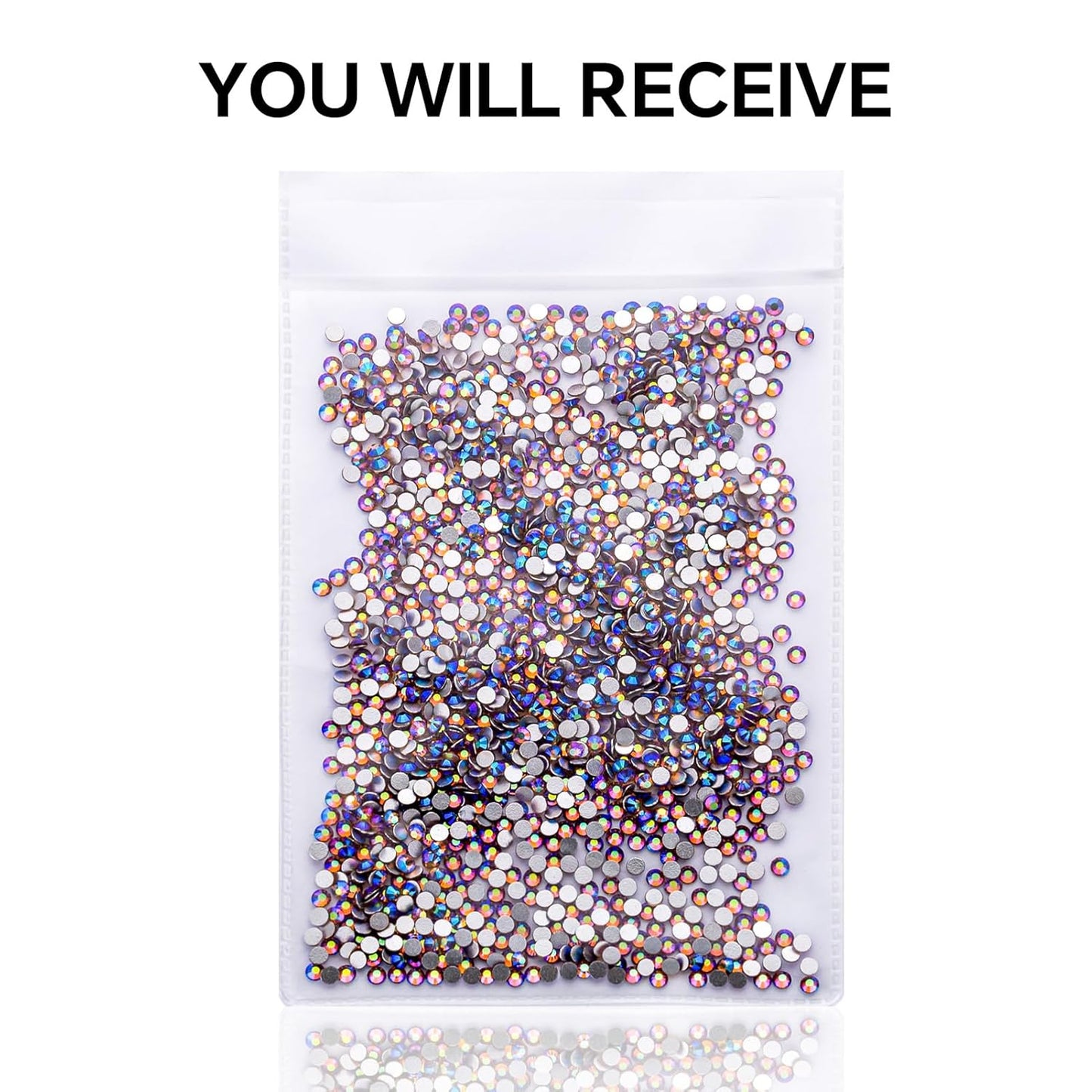 3000Pcs Light-Purple Ab Crystal Rhinestones,Glass Flatback Rhinestones Small Gemstones for Nail Face Makeup Art Crafts Clothes Decoration -(SS4,1.6mm,Light-Purple Ab)