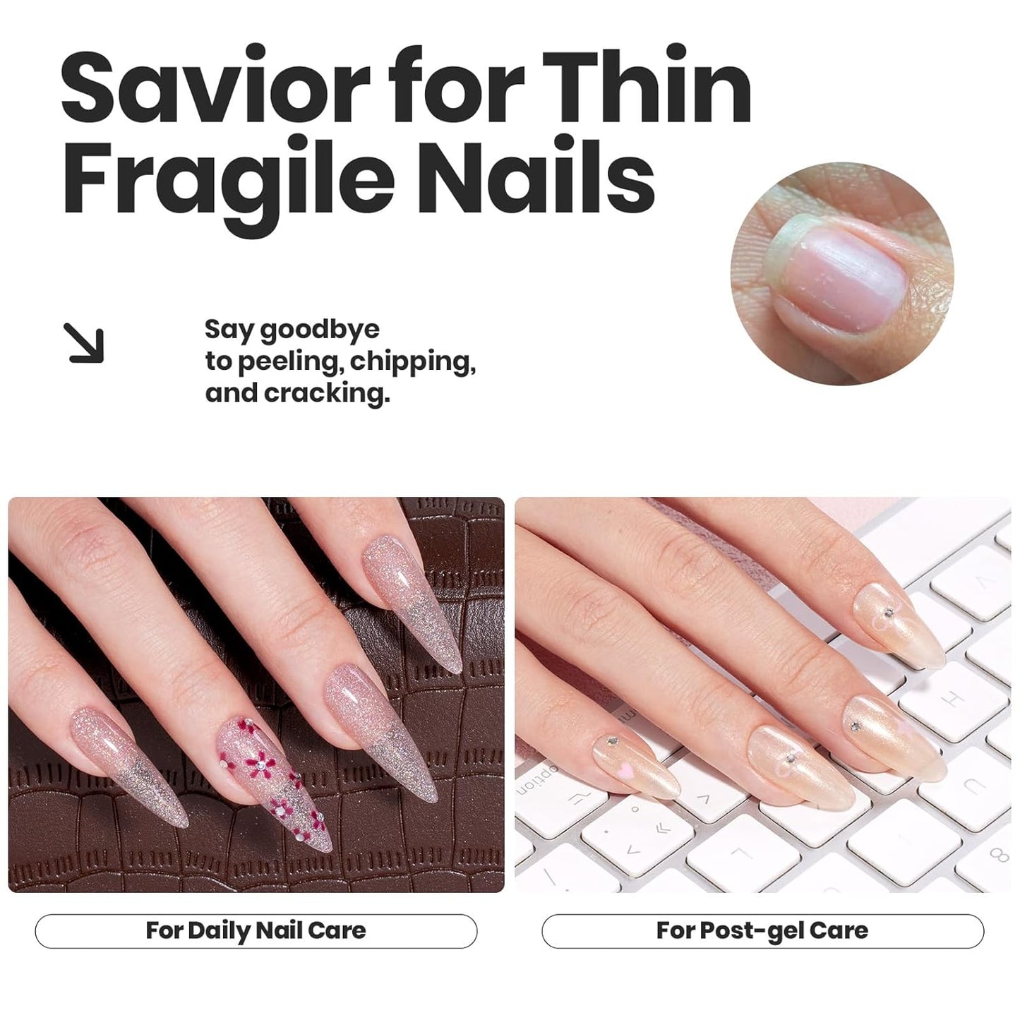 Beetles Nail Polish Set, 6 Colors Nude Nail Polish Kit Shimmer Nude Jelly Pink Champagne Mist Quick Dry Fingernail Polish Gifts for Women Salon DIY Manicure Kit