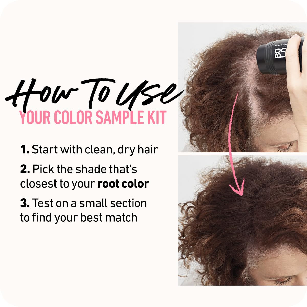 Boldify Hair Fibers Color Sample Kit - Fill In Thinning and Fine Hair for an Instantly Fuller, Thicker Look - 14 Shades for Women & Men - Dark Browns + Black