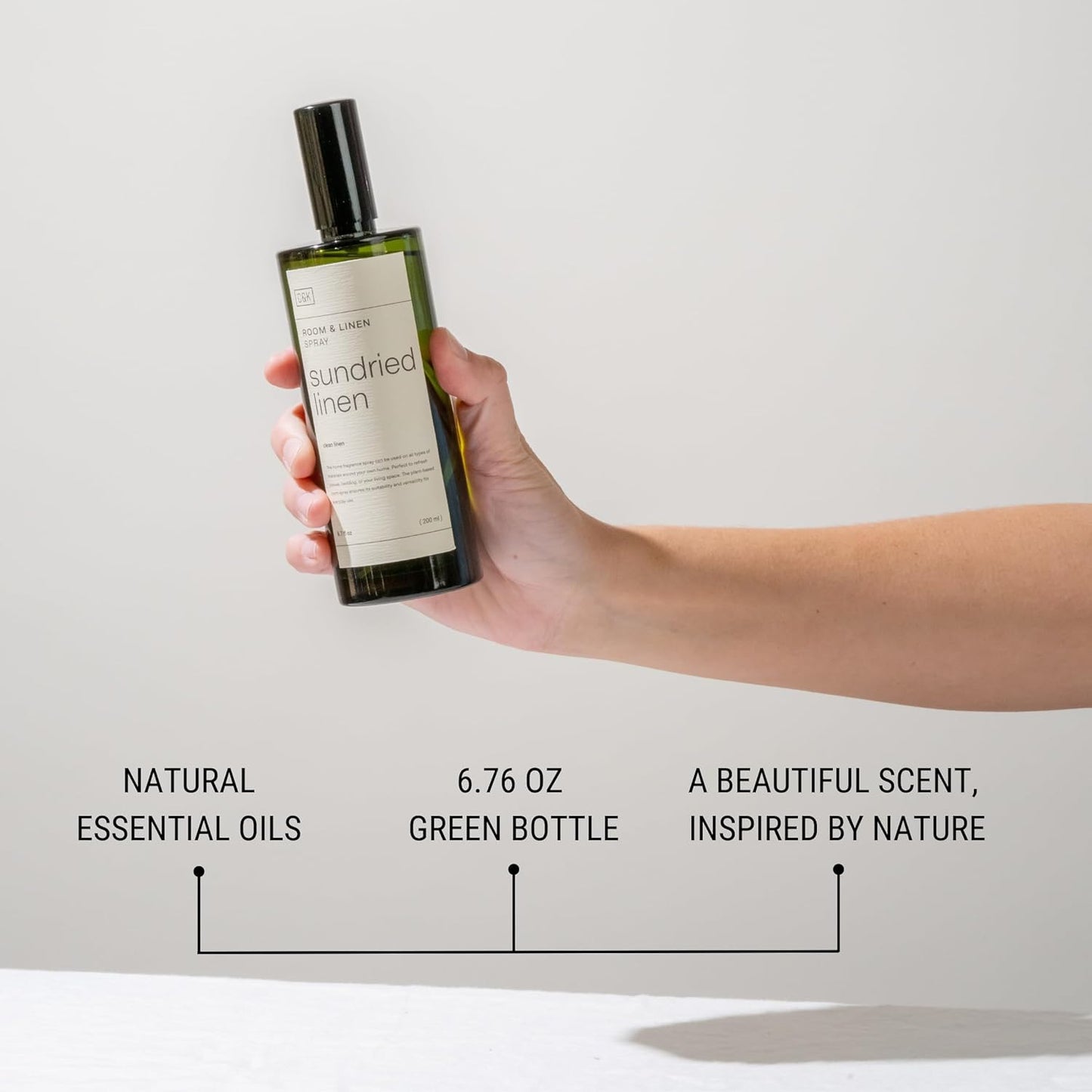 Craft & Kin Sundried Linen Room Spray for Bedding, 6.76 oz, Pillow Spray, Long-Lasting Room Freshener, Soothing Aroma Mist for Home & Washroom