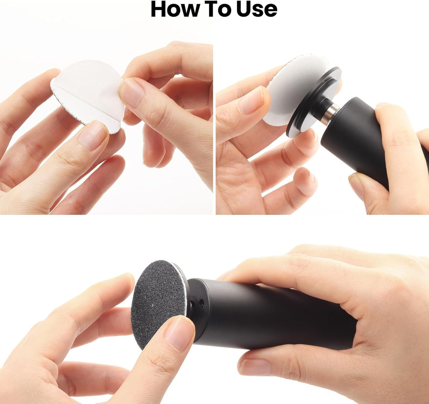 120pcs Replacement Sandpaper Refill Discs for Electric Foot File Callus Remover Tool for Men Women Dead Cracked Hard Skin (80 Grit+80 Grit)