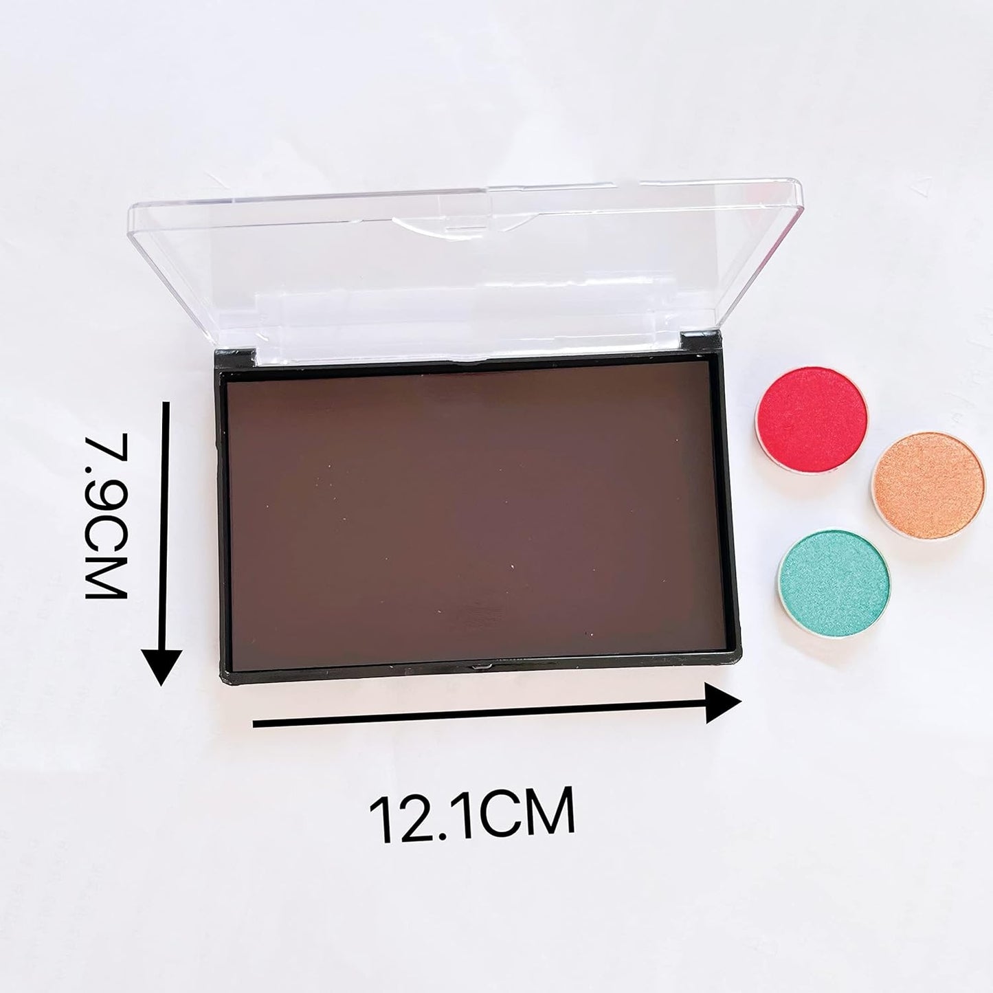 Small Size Empty Magnetic Clear Eyeshadow Light Weight Makeup Palette- Traveling, Depotting palette 4.76 x 3.11